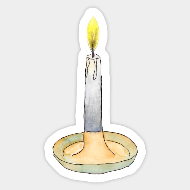 Candle stick Sticker by JenPolegattoArt